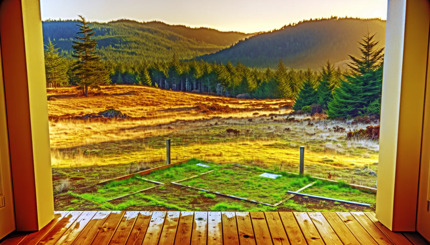 Porch view overlooking a vacant lot for sale in Washington