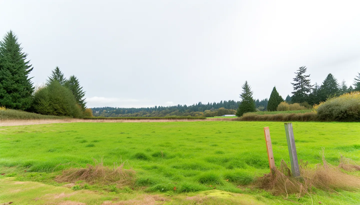 Vacant land parcel for sale in Bremerton, Washington with Pacific Northwest evergreen trees