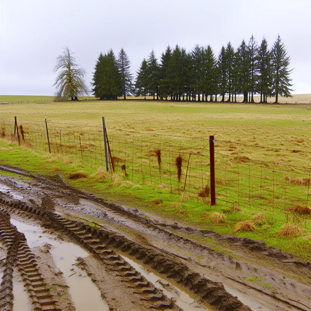 Rural acreage with open grassland and conifer forest in Skagit County, Washington