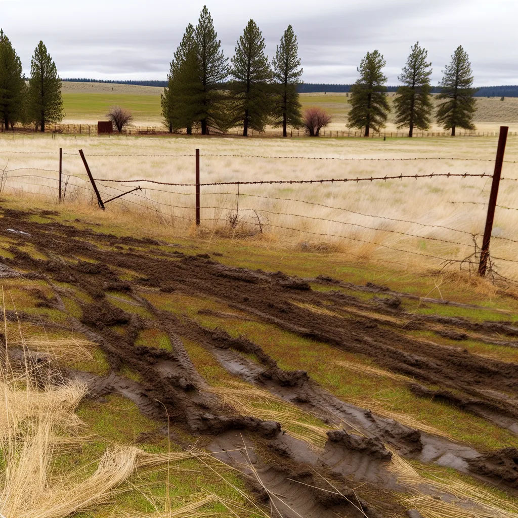 Rural acreage with open grassland and conifer forest in Spokane County, Washington