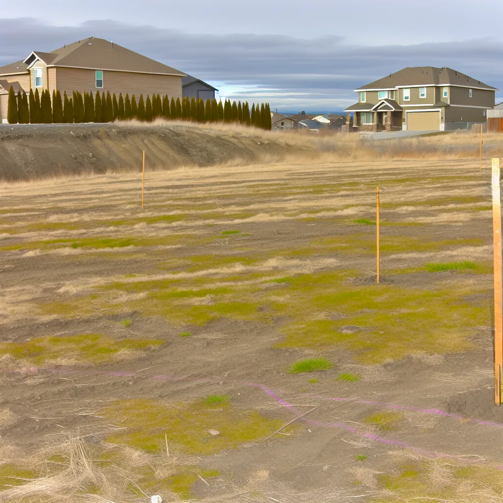 Cleared vacant residential lot for sale in Kennewick, Washington