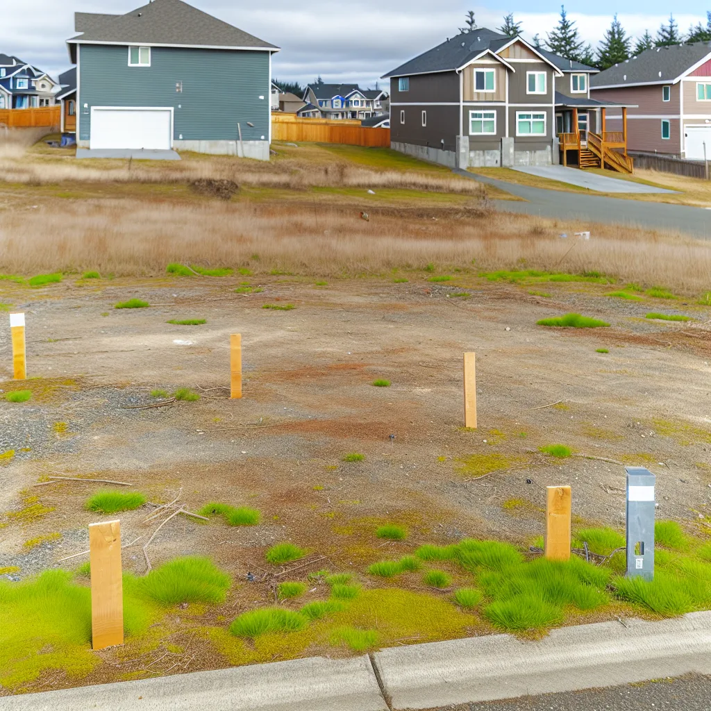 Cleared vacant residential lot for sale in Kitsap County, Washington