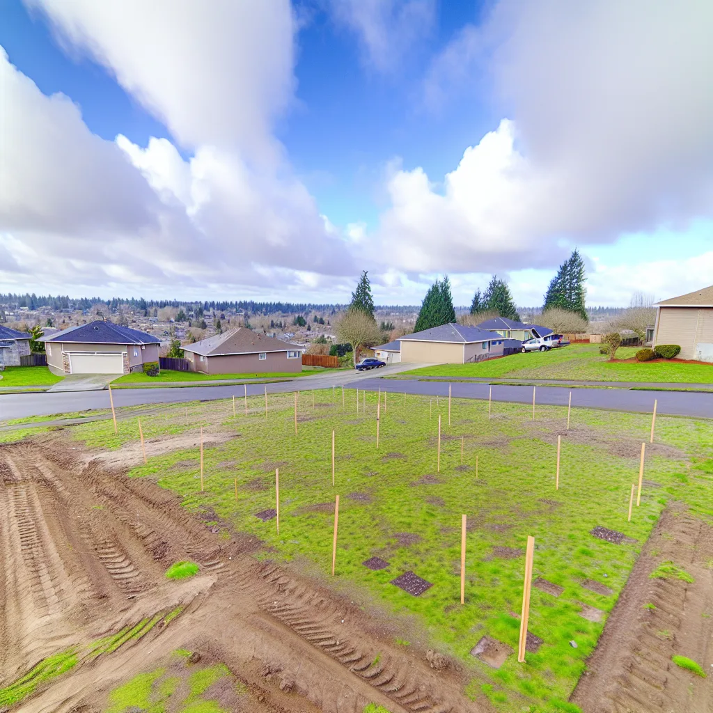 Cleared vacant residential lot for sale in Olympia, Washington