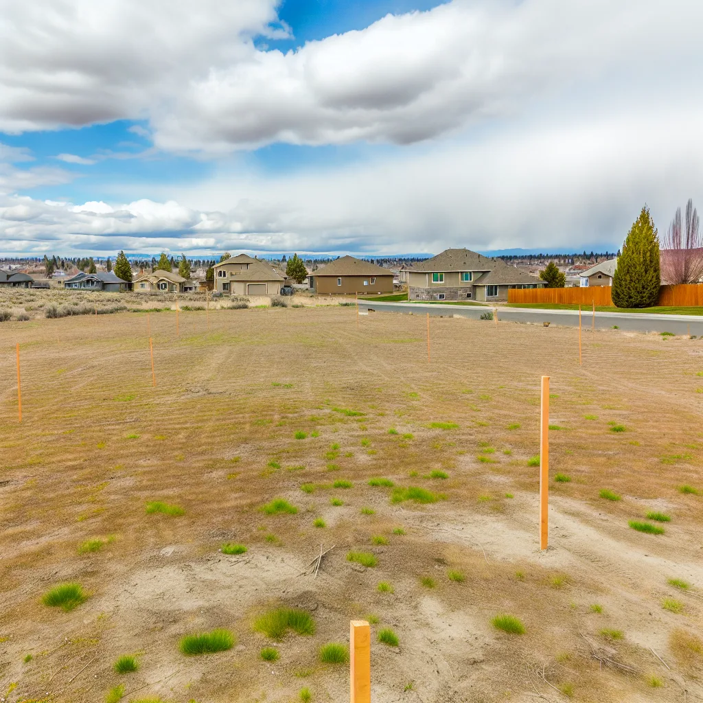 Cleared vacant residential lot for sale in Spokane, Washington