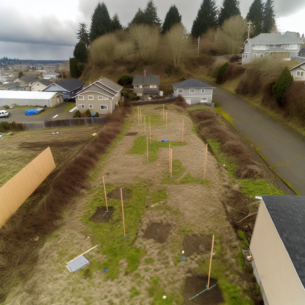 Cleared vacant residential lot for sale in Thurston County, Washington