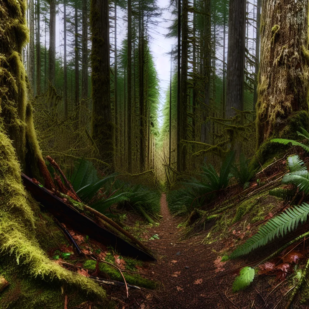 Wooded forest parcel with Douglas fir and cedar trees in Snohomish County, Washington