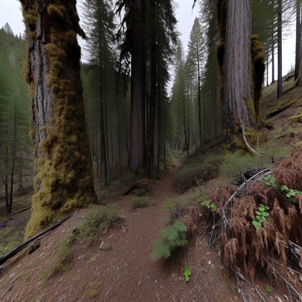 Wooded forest parcel with Douglas fir and cedar trees in Spokane, Washington