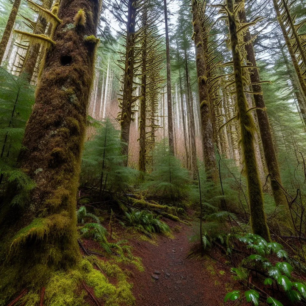 Wooded forest parcel with Douglas fir and cedar trees in Vancouver, Washington