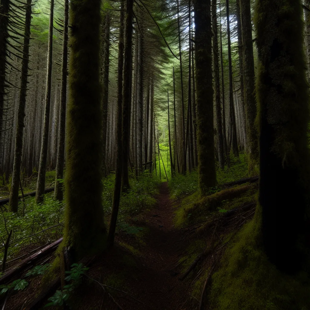 Wooded forest parcel with Douglas fir and cedar trees in Yakima, Washington